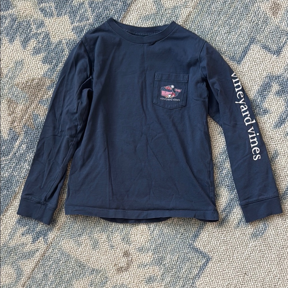 Vineyard Vines Kids Blue Long Sleeve Tee